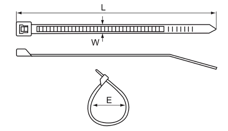 Cable Tidy 4.8*450mm Promotion Black Plastic Zip Tie Nylon Cable Tie