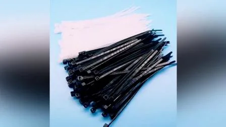 Cable Tidy 4.8 * 450 mm Promoción Plástico negro Zip Tie Nylon Cable Tie